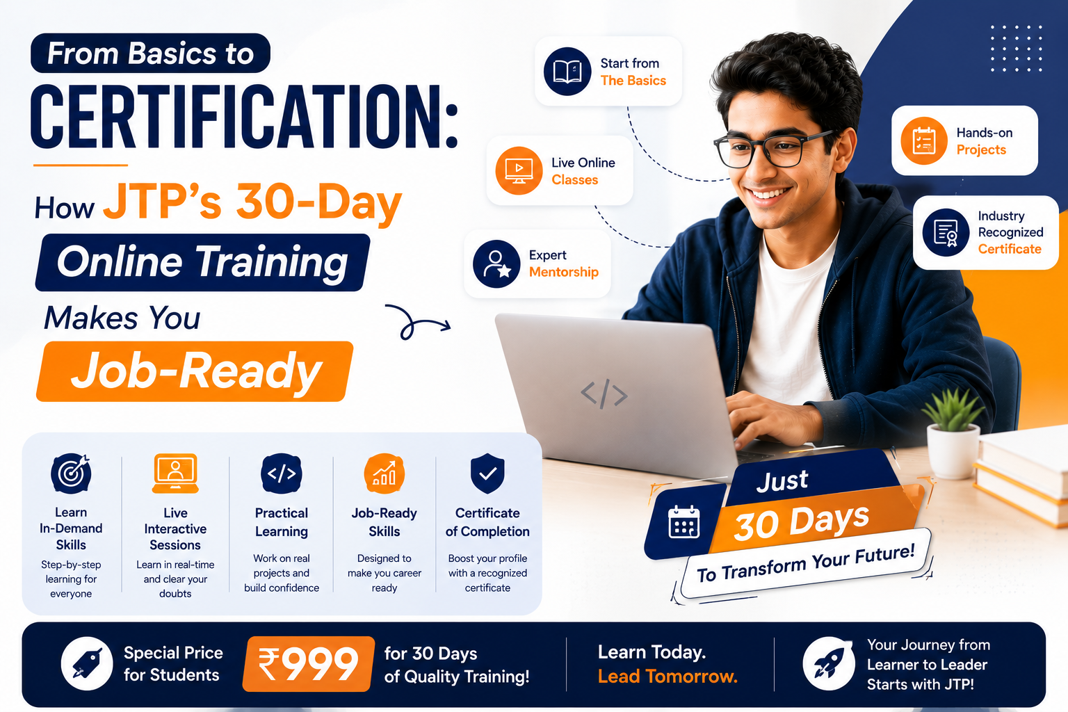 JTP 30-Day Online Training: From Basics to Job-Ready