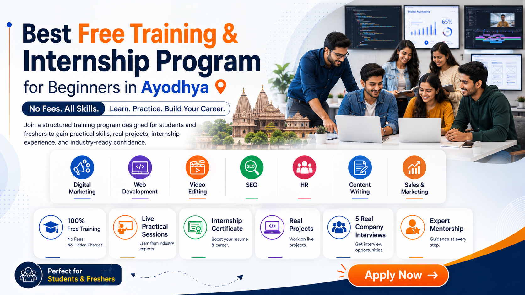 Best Free Training & Internship for Beginners in Ayodhya