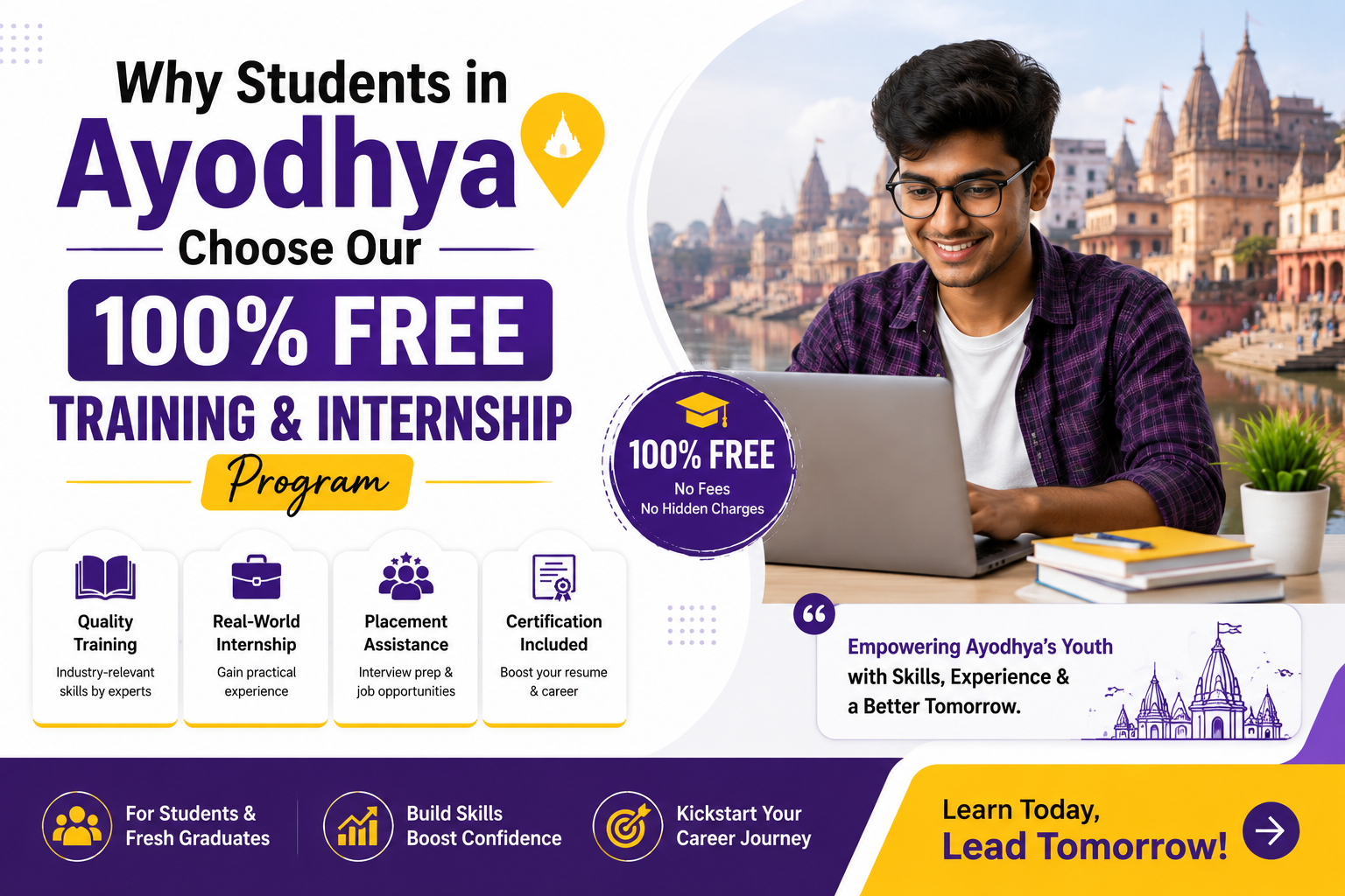 Why Ayodhya Students Choose Our 100% Free Internship