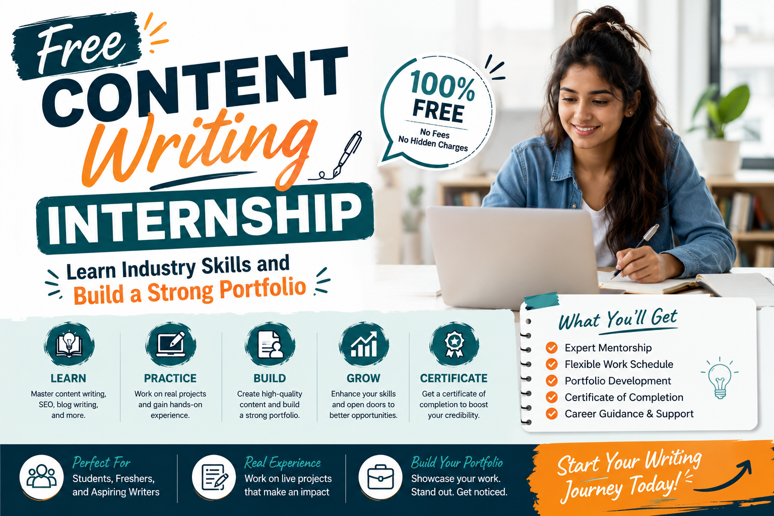 Free Content Writing Internship + Strong Portfolio