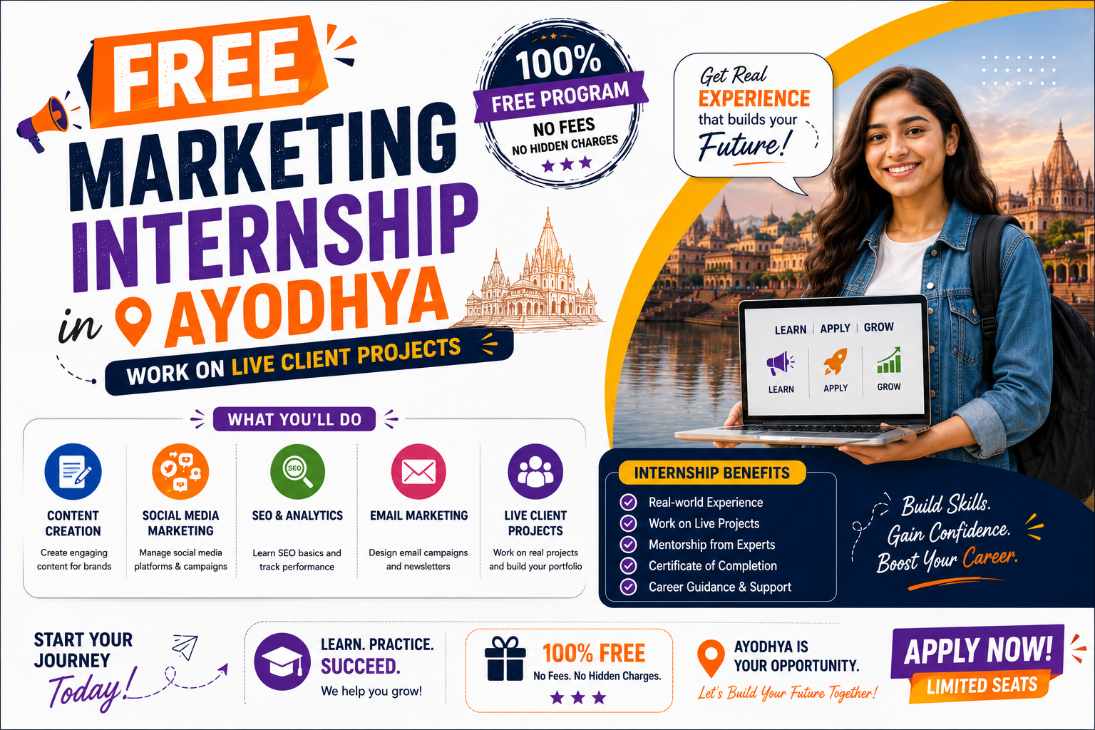 Free Marketing Internship in Ayodhya | Live Projects