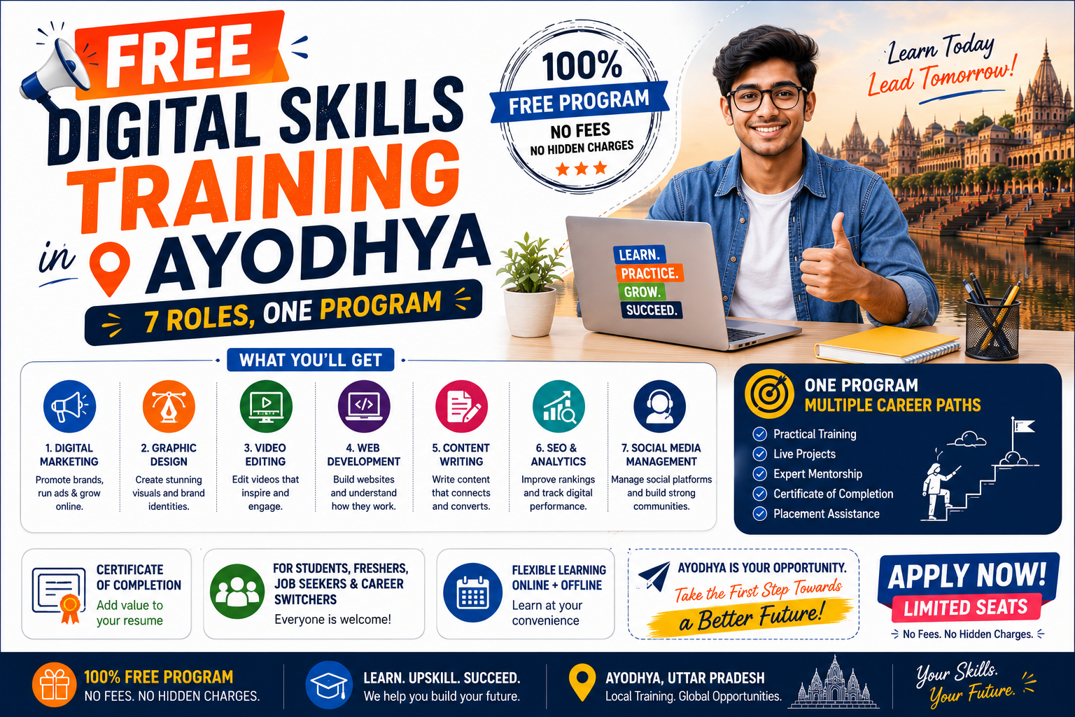 Free Digital Skills Training in Ayodhya | 7 Roles