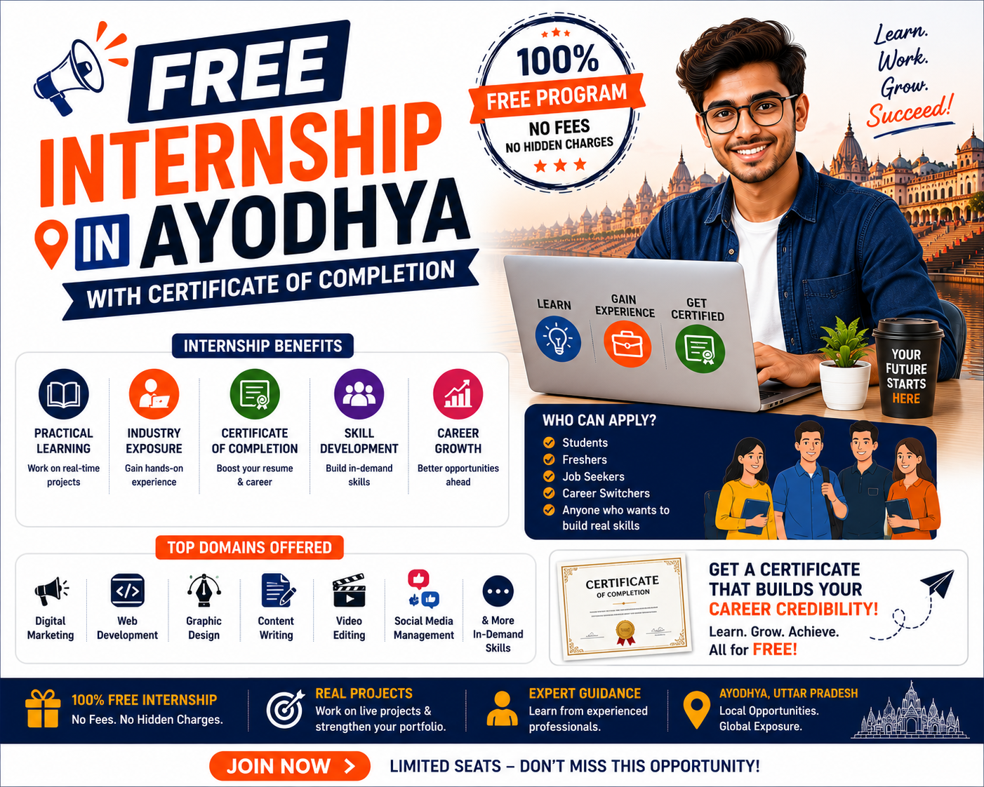 Free Internship in Ayodhya | Certificate of Completion