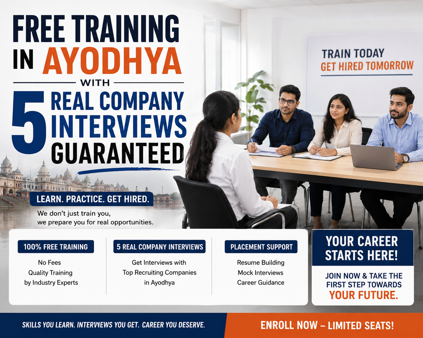 Free Training in Ayodhya | 5 Real Company Interviews