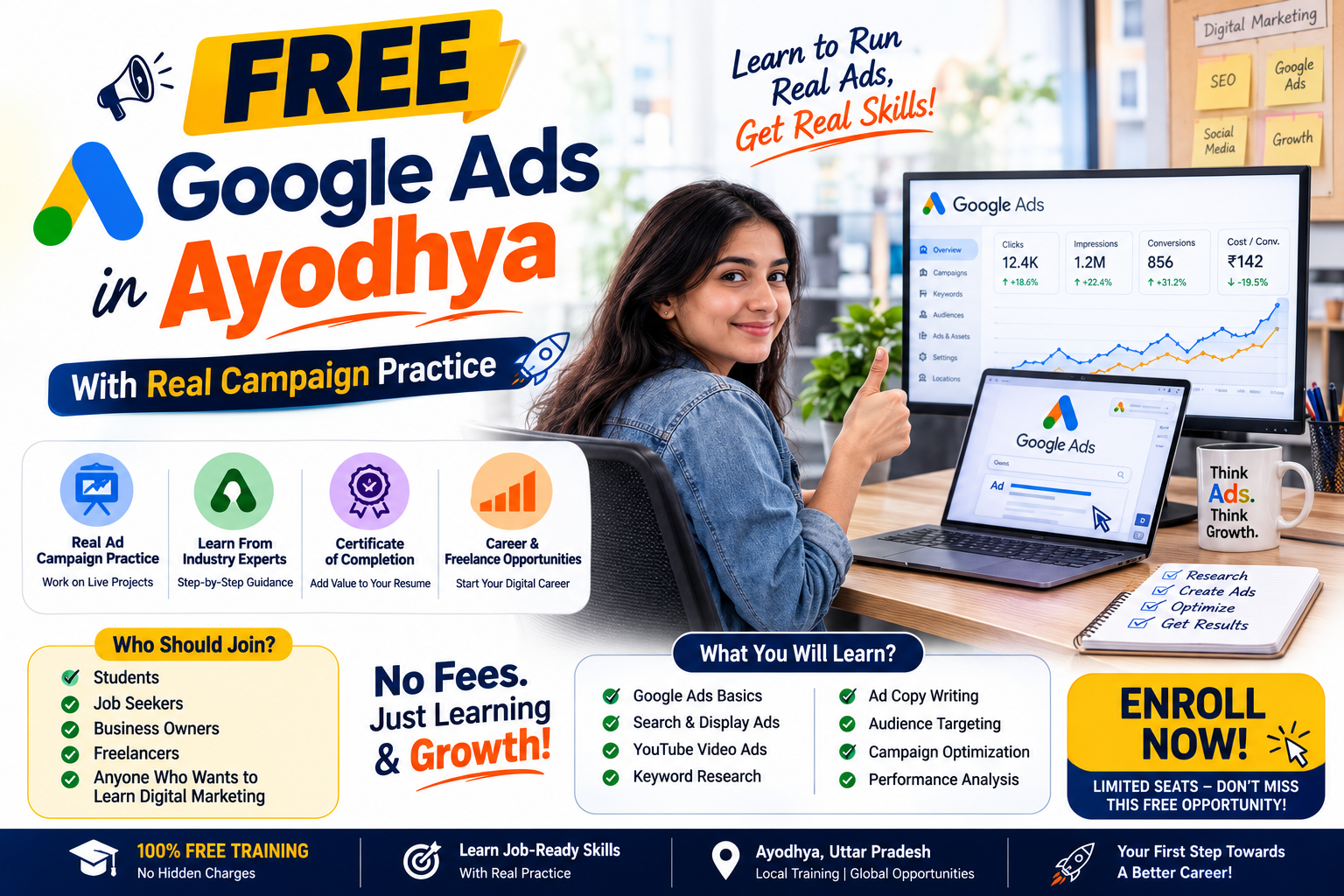 Free Google Ads Training in Ayodhya | Real Campaigns