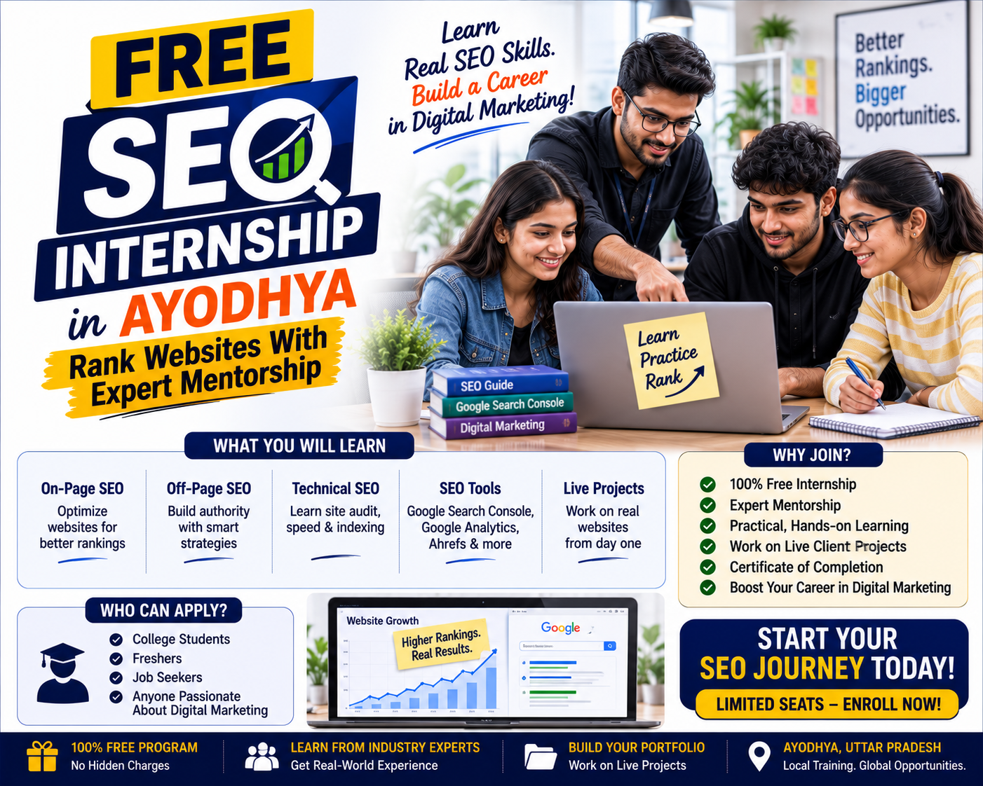 Free SEO Internship in Ayodhya | Expert Mentorship