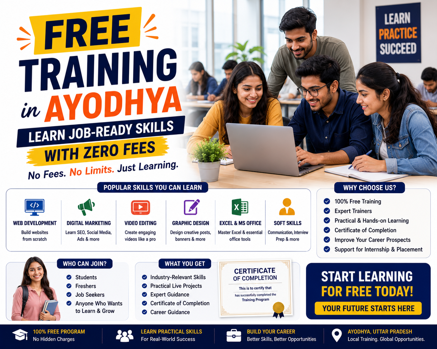 Free Training in Ayodhya | Job-Ready Skills, Zero Fees
