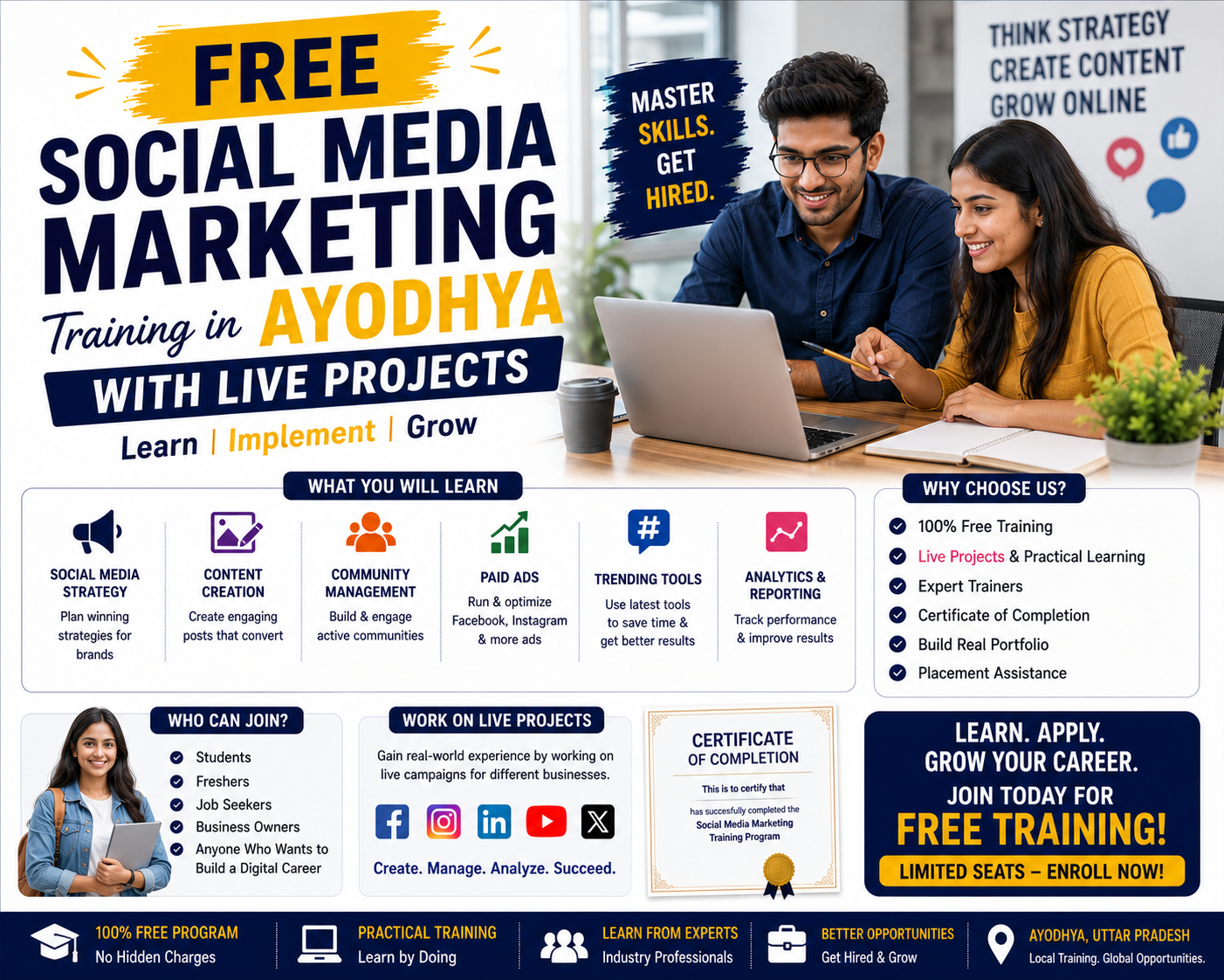 Free Social Media Marketing Training in Ayodhya