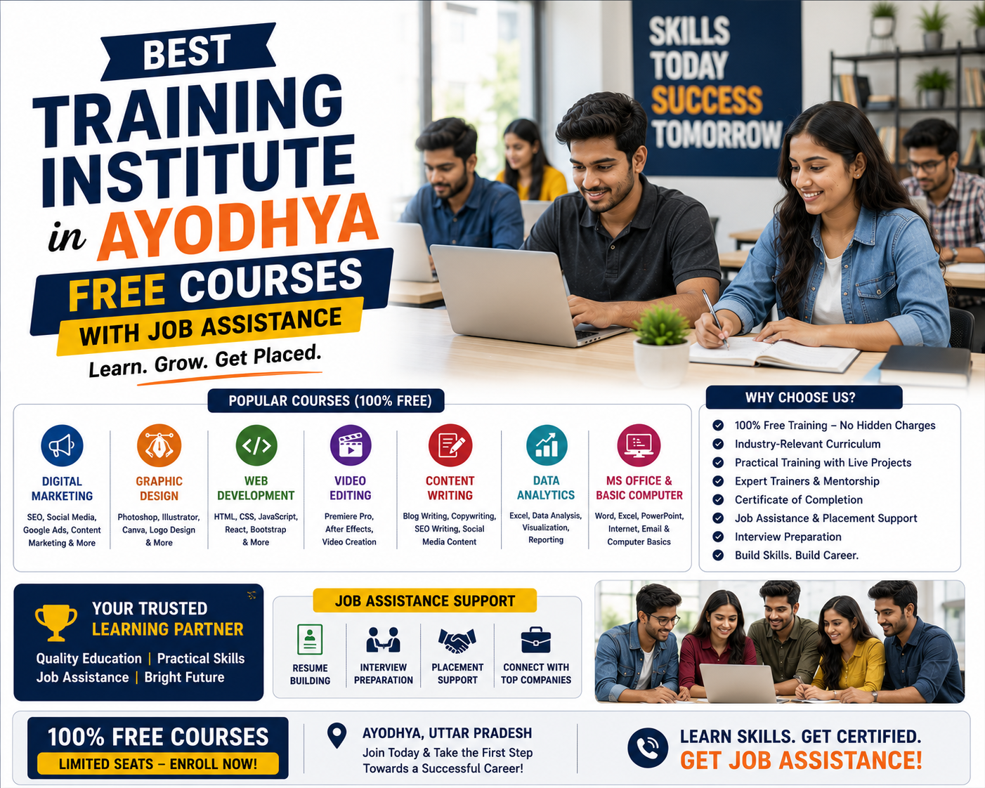 Best Training Institute in Ayodhya | Free Job Assistance
