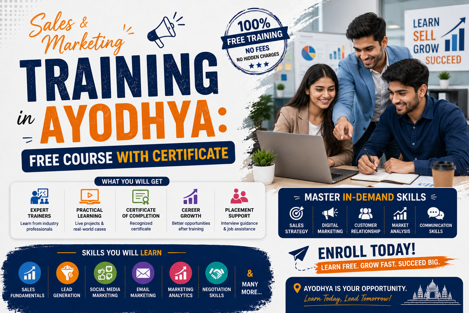 Sales & Marketing Training in Ayodhya | Free Certificate
