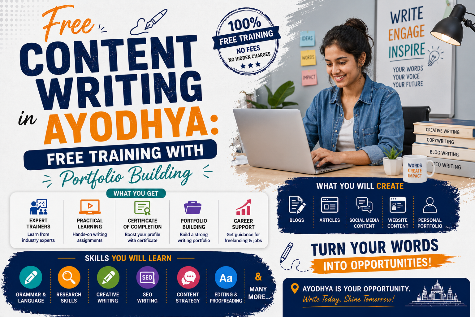 Content Writing in Ayodhya | Free Training + Portfolio