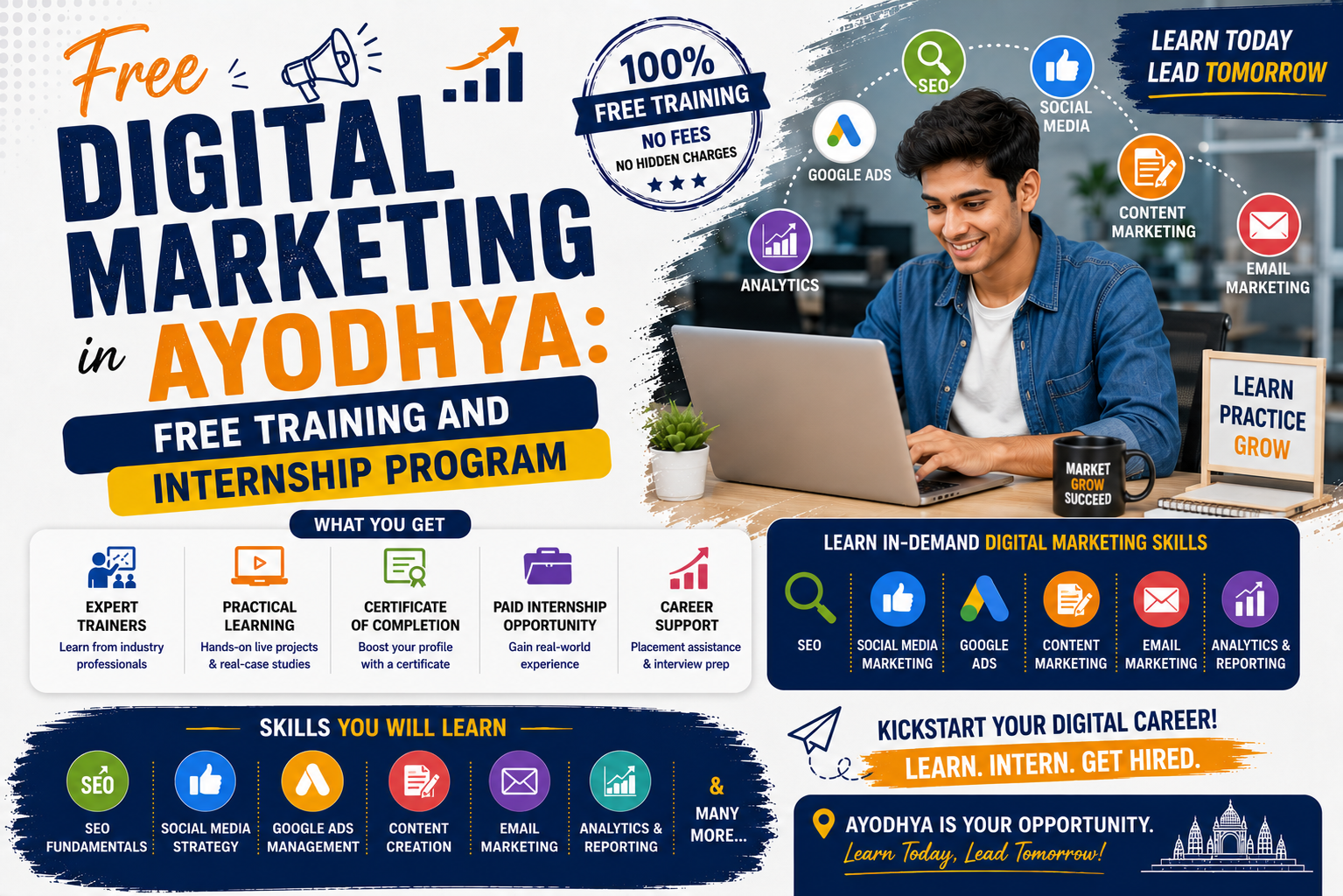 Digital Marketing in Ayodhya | Free Training & Internship
