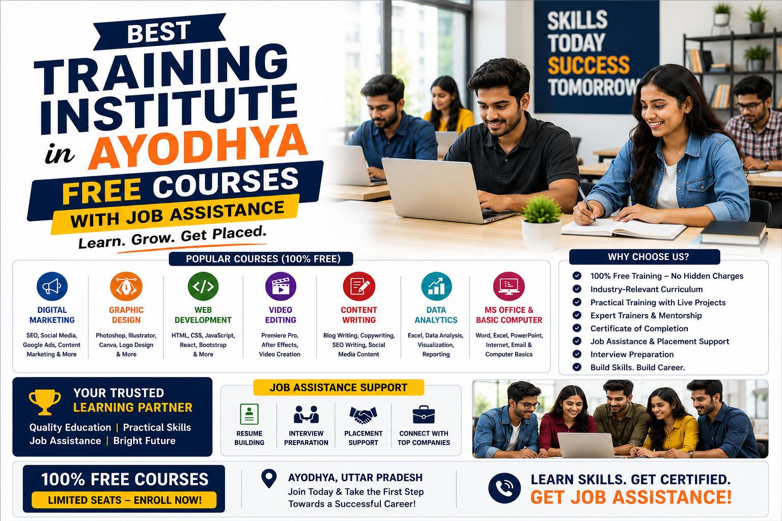 Best Training Institute in Ayodhya: Free Courses With Job Assistance
